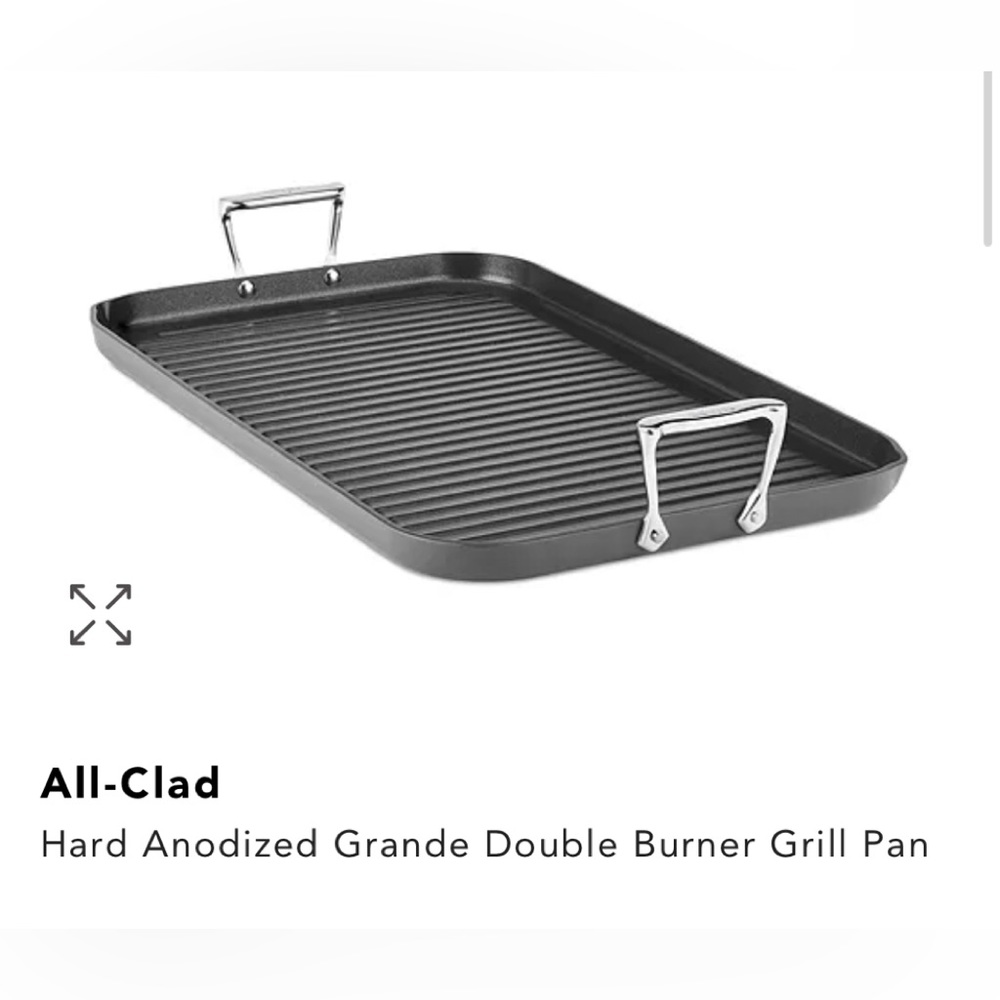 ALL-CLAD HARD ANODIZED GRANDE DOUBLE BURNER GRILL PAN